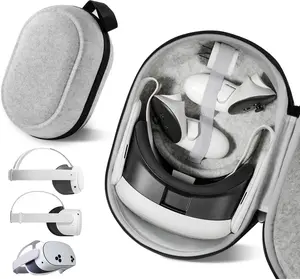 Large Space Carrying Case Compatible with Meta Quest 3S/Quest 3/Quest 2/Vision Pro VR Gaming Headset /Elite  Strap and Controller Accessories, Hard Bag for Travel and  Storage