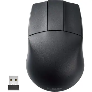 Wireless 2.4GHz 3-Button Computer Mouse with Smooth Optical Tracking, No Scroll Wheel, 600/1200 DPI, Blue LED, for Windows/Mac