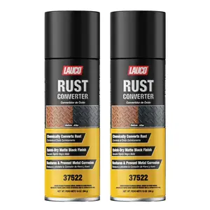 LAUCO Rust Converter Spray 13oz Pack of 2, Fast Dry Rust Remover & Converter, Converts Rust to Protective Black Coating, Anti-Corrosion Metal Treatment for Automotive, Tools & Steel Surfaces