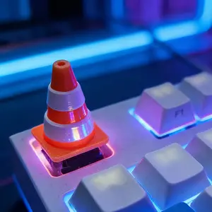 3D Cute Traffic Cone Keycaps, Unique Mechanical Keyboard Accessories, Easy Installation, Perfect for Gamers and Daily Use