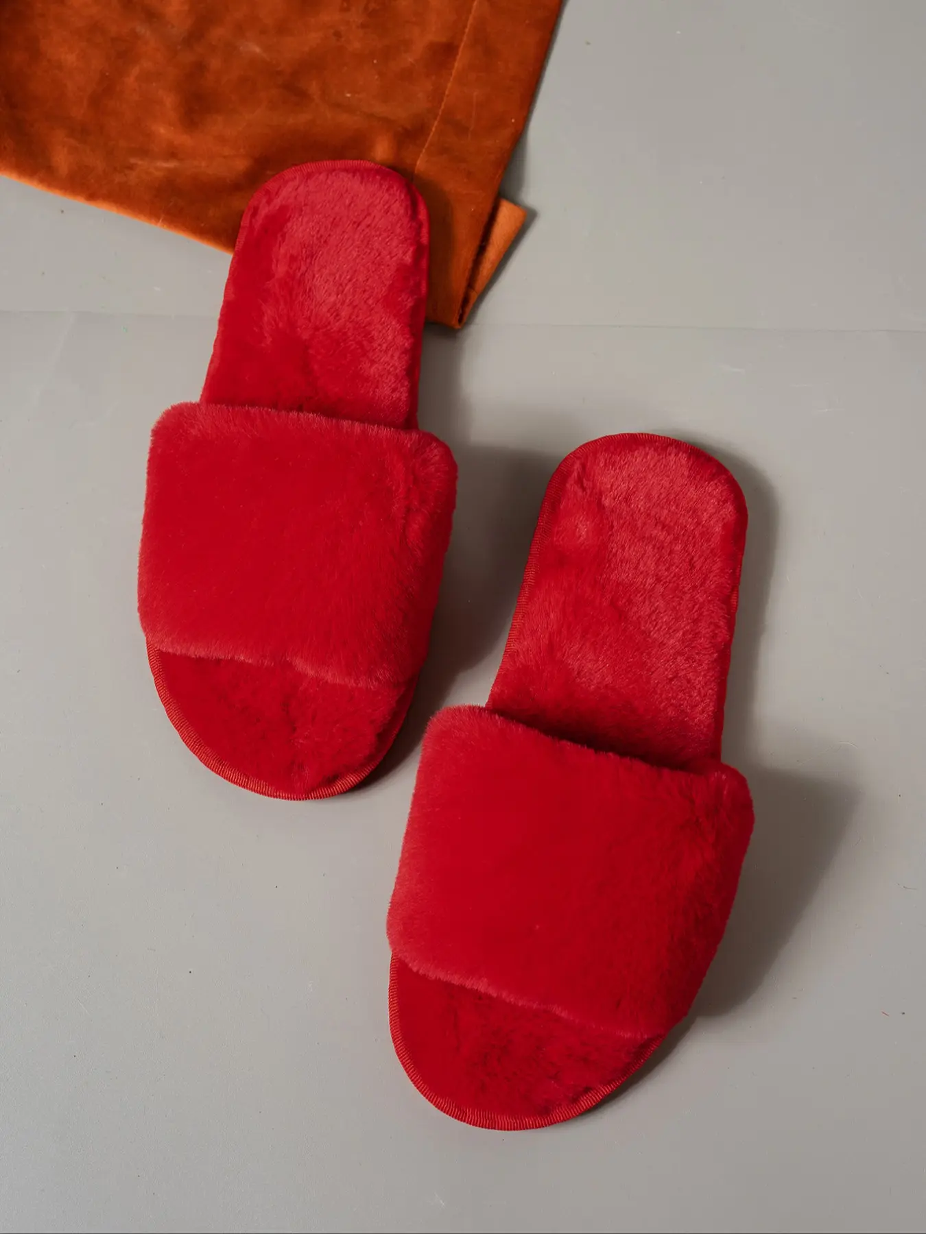 Multi-Color Plush Slippers, Warm Outer Wear Fuzzy Mules, Fall Winter Thickened Footed Slippers, Home & Outdoor Lazy Shoes