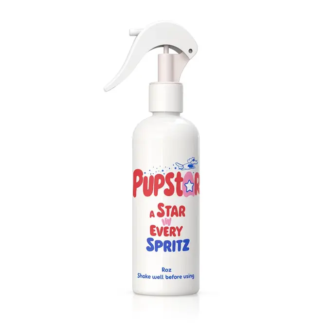 PUPSTAR Pet Perfume, Natural Sparkly Finish, Spray bottle, Long-Lasting scent