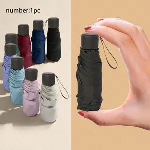 Mini Portable Folding Umbrella Lightweight Compact Outdoor Sun Protection Parasol Umbrella Cloth, Easy Daily Use and Travel Essential UV Umbrella