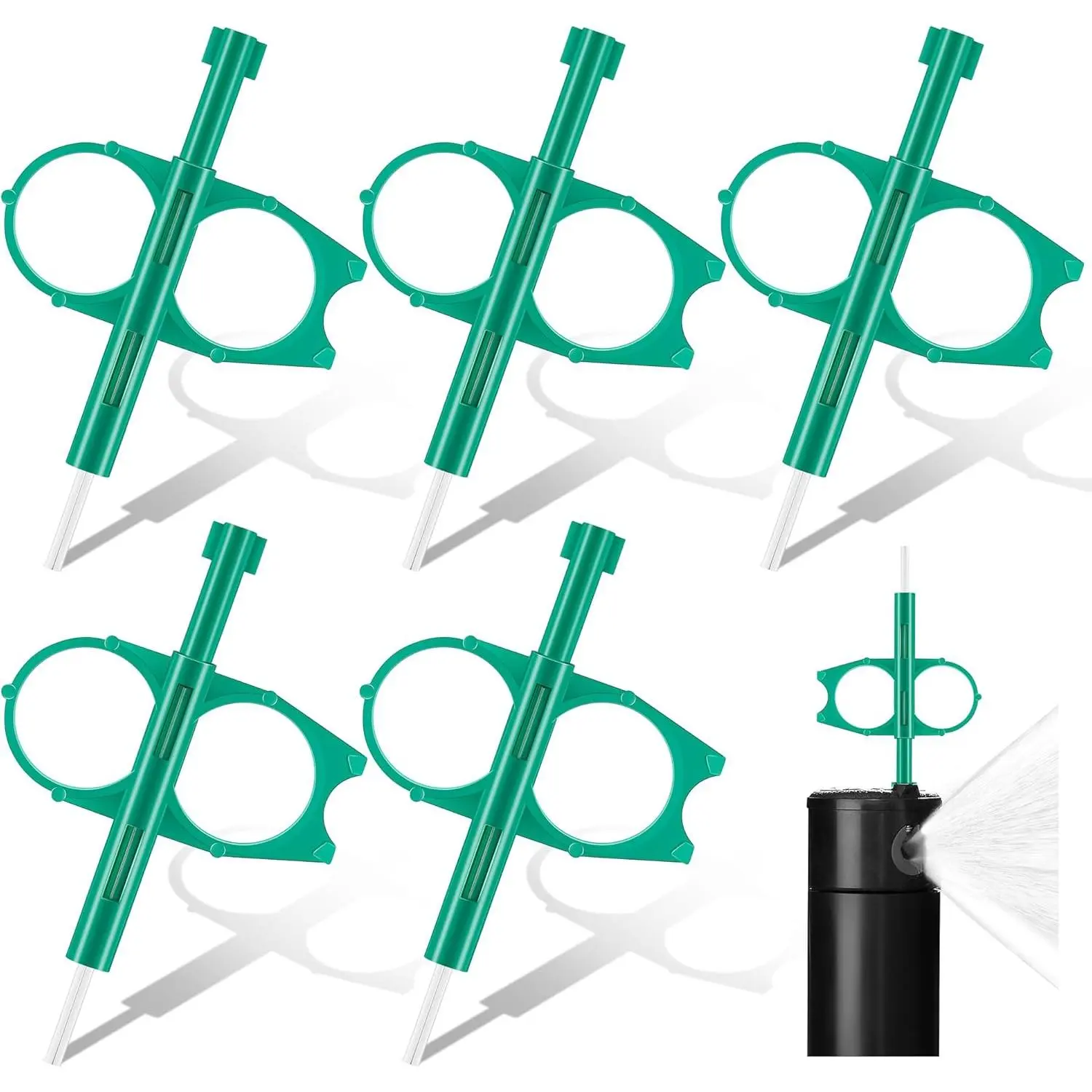 5-Piece Hunter PGP Sprinkler Tools Kit - Lawn & Courtyard Irrigation Adjustment Wrench Set, Sturdy Metal Repair Accessory, I-40 Compatible, 3/32 Allen Key, Rust-Resistant, Long-Lasting, with Finger Loops