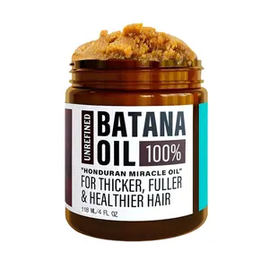 Batana Oil - Unrefined Honduran Miracle Oil for Thicker Fuller Healthier Hair with Elaeis Guineensis Palm Oil 118ml