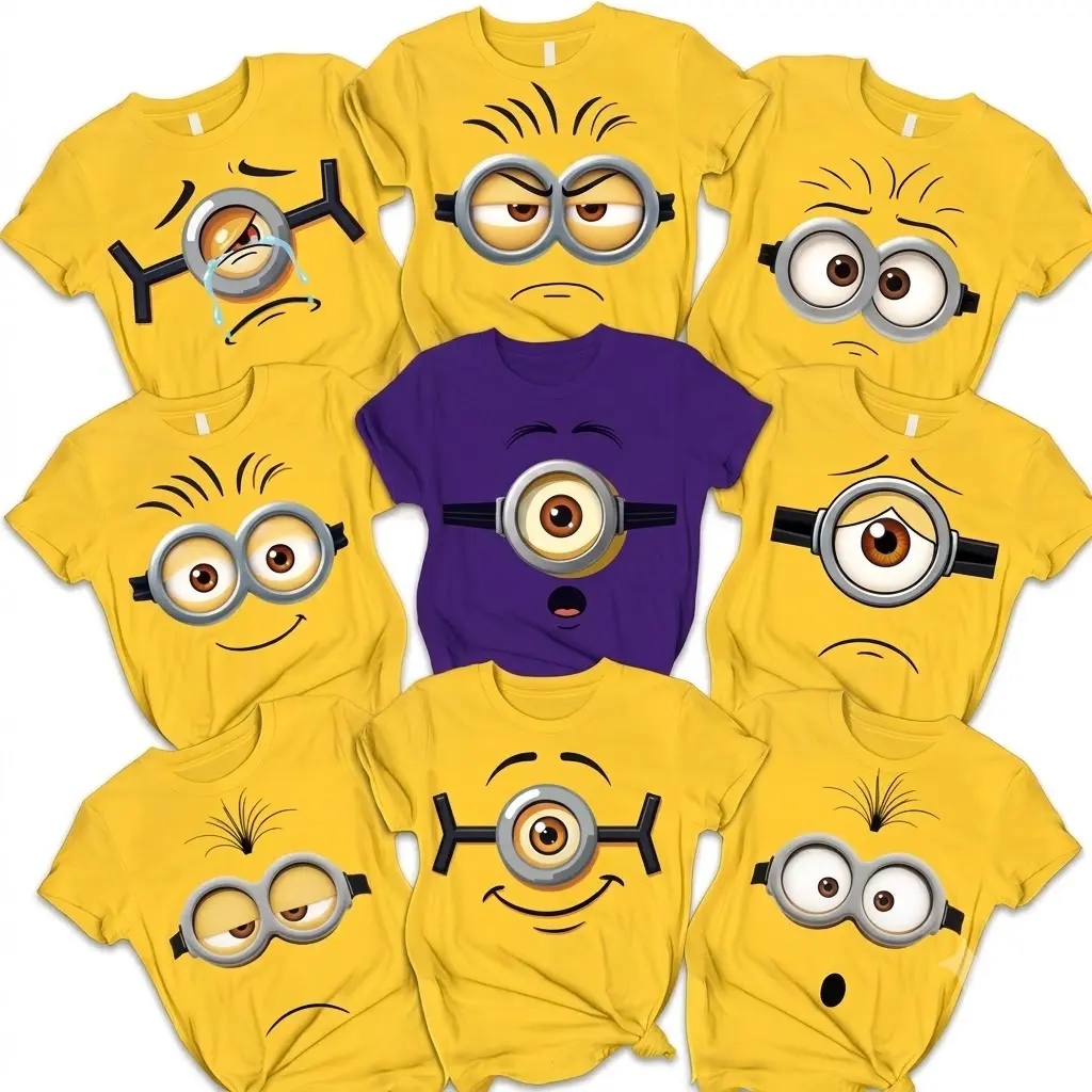 [FREESHIP] Unisex Minions Family T-Shirts, Funny Minions T Shirt, Family T-Shirts, Funny Teams Shirts, Couple Minions T-Shirt , Couple T-Shirt, Casual Cotton Fit, Soft Comfortable Short Sleeve, Unisex & Adult