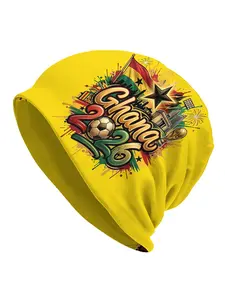 1 Piece Bonnet Hats Men Women's Thin Hat Ghana 2026 Football Legacy Autumn Spring Warm Cap Hip Hop Skullies Beanies Caps