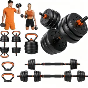 Home Gym Exercise Equipment Multi Functional Adjustable Dumbbell Weight Set 66lb 88lbs Barbell Kettlebell Push-up Stand Fitness Workout Gear For Men Women lbs Summervibes