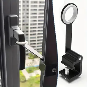 Easy-Install Adjustable Window Lock with Removable Handle - No Drilling Required, Aluminum Safety Latch for Home Security, Fit for Windows & Doors, 1pc, Door Locks for Home