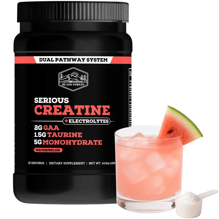 Black Forest Serious Creatine™ 10000mg Fitness Training Powder Dietary Supplement - Electrolyte Mix, ATP Energy Support, Electrolyte Balance & Cellular Stability for Health & Wellness, Fitness Training Supplement