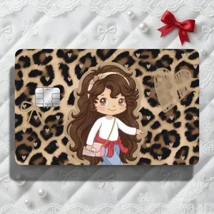 Strawberry Shortcake Leopard Credit Card Skin Cute Waterproof Vinyl Sticker Aesthetic Card Cover 3 37 x 2 125 in Premium Scratch Resistant