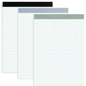 Grid Paper Notebook 8.5 x 11 Inches, 3 Pack graph paper pad, 70 Gsm 4×4 Quad Grid Paper, Graph Papers for School, Office, Home, 25 Sheets/Pad, 25 Sheets/Pad