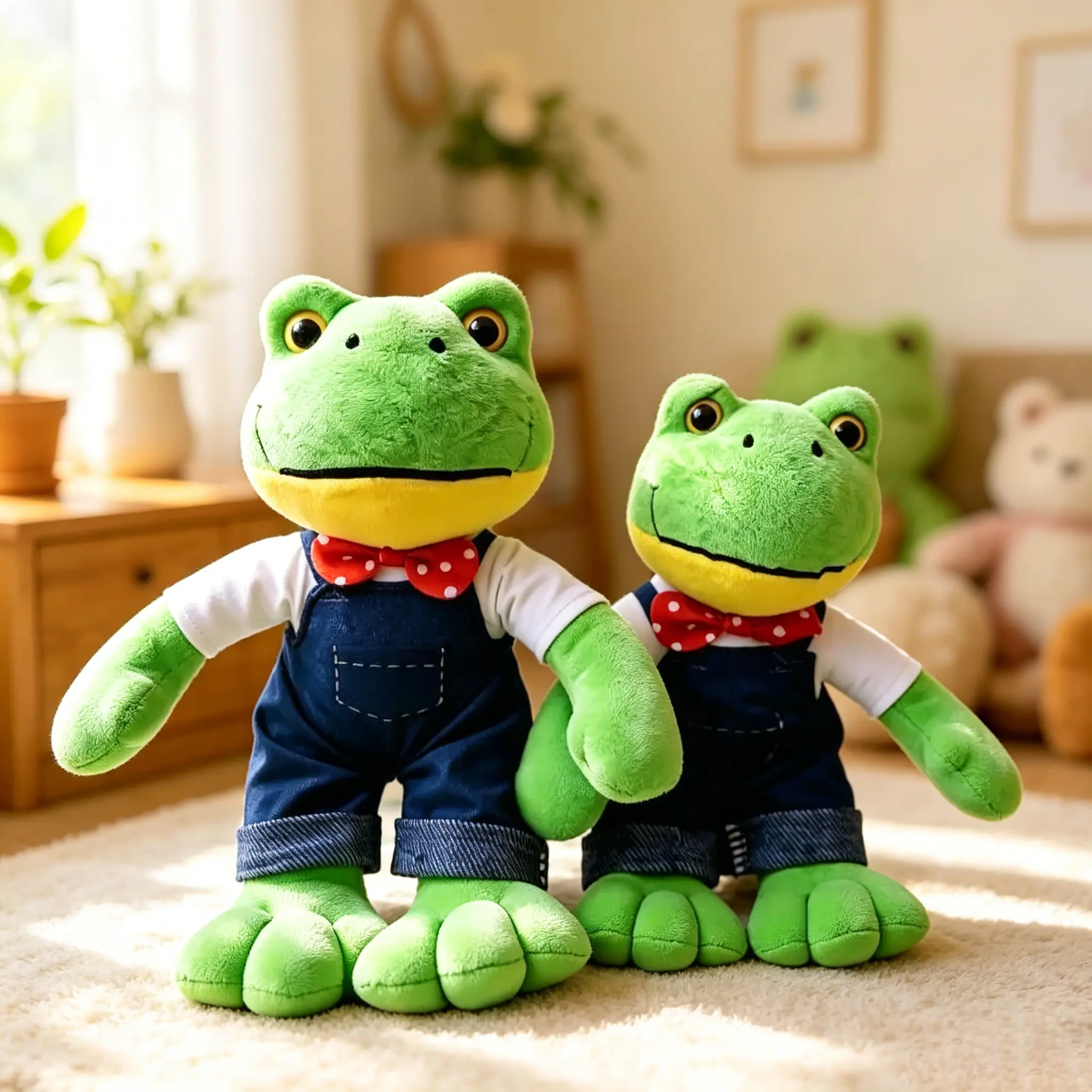 Frog Couple Matching Plush Set, Soft Long-Leg Stuffed Doll, Trendy Indoor Plush Toy, Popular Birthday Gift for Kids