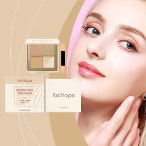 Buy one get one free，Eelhope Color Clay Concealer Palette Fine Powder Natural Light Coverage Soft Skin Friendly Hydrating Concealer Palette，colored clay CC corrector