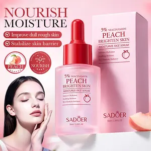 Sadoer Niacinamide Water Peach Essence Liquid, Serums, Brightening & Moisturizing, Improves Roughness, Strengthen Skin Barrier, 30ML