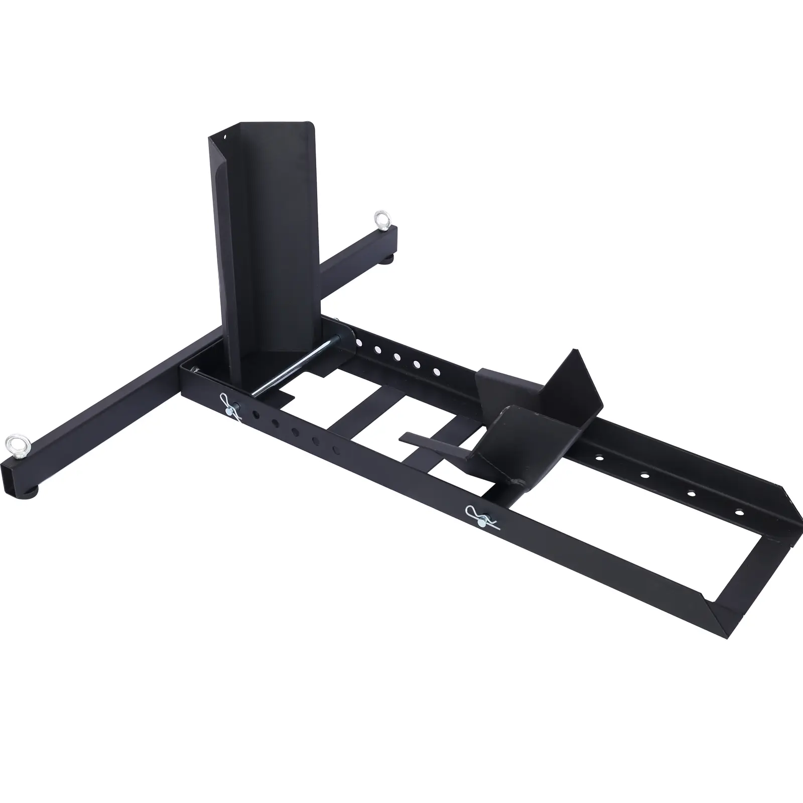 Heavy-Duty Metal Motorcycle & Bike Stand - 1800 Lb Capacity, 15 In. To 22 In. Fit, Adjustable Tilt, Rust Resistant Powder Coated Wheel Chock, Upright Hold, Eye Loops, Floor Mount & Freestanding, Front/Rear Wheel Compatibility, Bikes