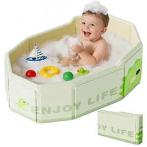 Baby Bath Tub for 0-5 Years Old | Large Space, Safe, Foldable & Easy Storage | Quick-Drain, Antibacterial & Clean | Perfect for Bathing, Fun Water Play & Gift