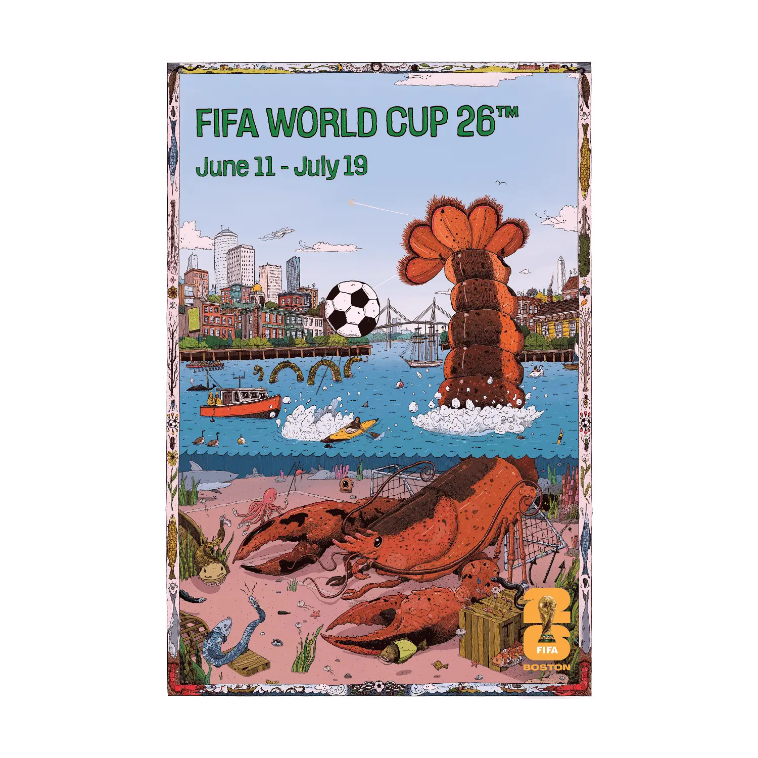 FIFA World Cup 2026™ Boston Host City Poster FIFA World Cup 2026™ Boston Host City Poster