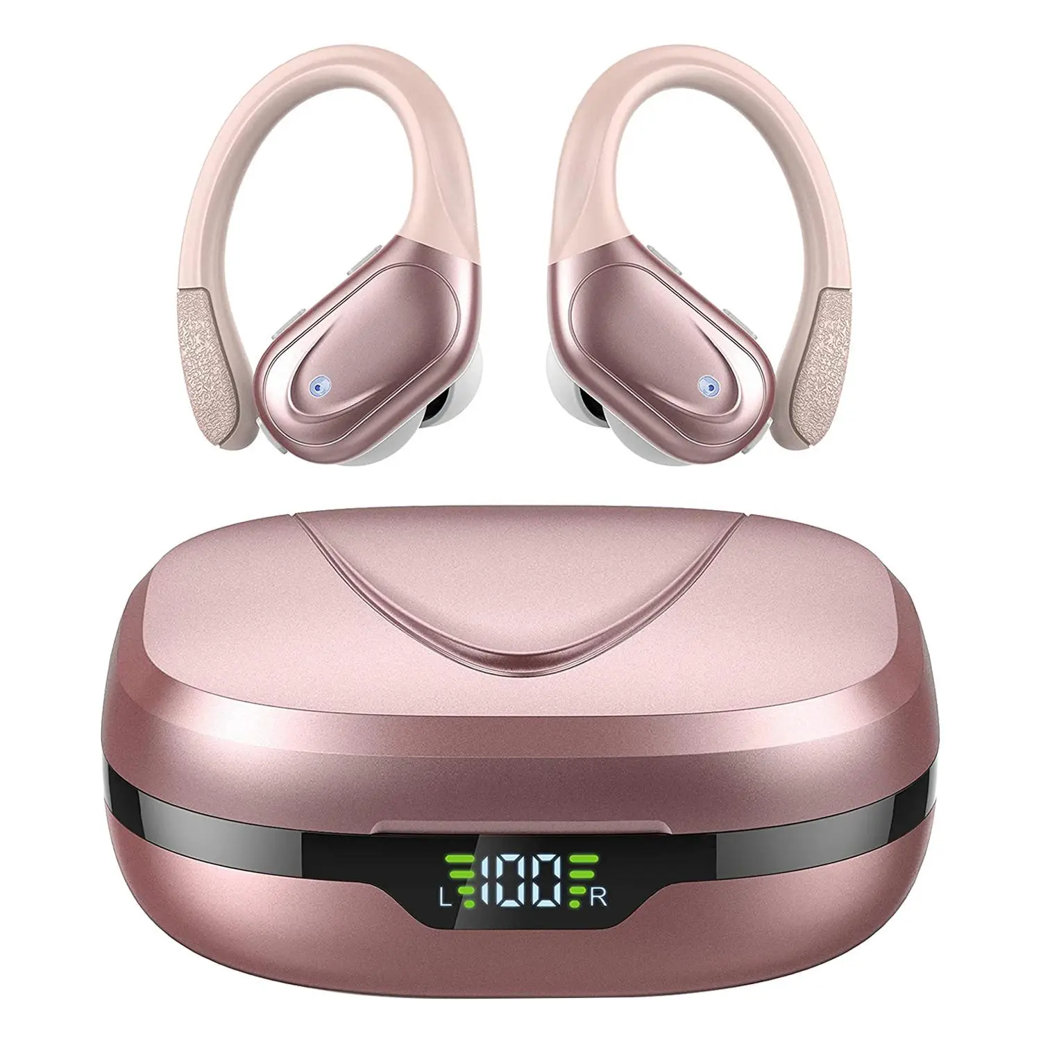 Wireless In-ear Headphones, Audio Stereo Sound BT 5.3 Ear Hook Gaming Headset Earphones, Portable Waterproof Sports Bluetooth-compatible Earphones, Fashionable Earbuds, Earcuff Earphones, Wireless Chargeable Headphones, Wireless Travel Earbuds