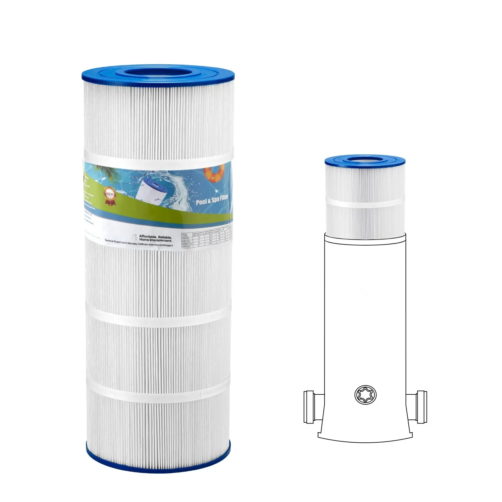 Hot Tub Pool Filter Cartridge 120 Sqft Replacement Compatible With Hayward CX1200RE Pleatco PA120 High Flow Performance For Spa And Inground Pool Filtration, Easy Install, Durable Synthetic Media, Long Lasting