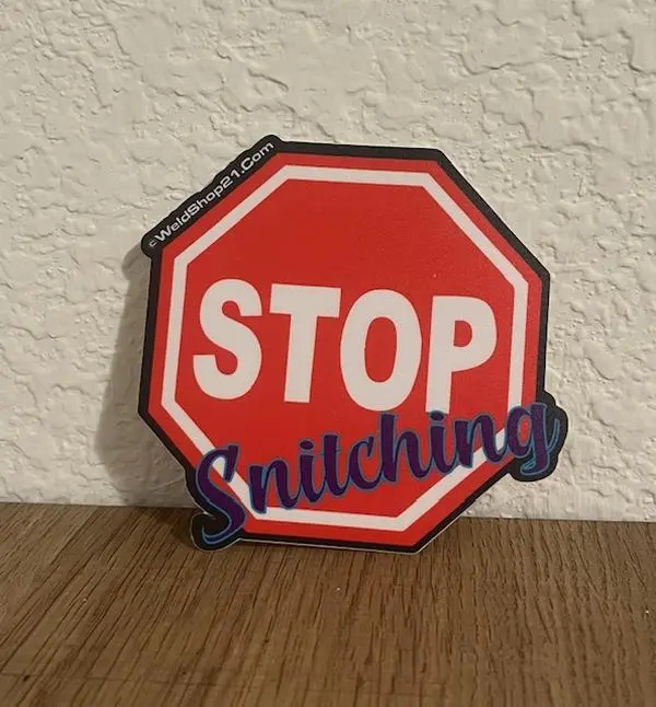 Stop Snitching Vinyl Sticker