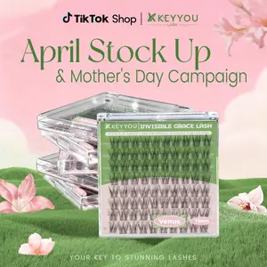 KEYYOU Venus Single Length DlY Lash Cluster Invsible Band Natural 8mm 10mm 12mm 14mm 16mm Waterproof Long-Lasting Eyelashes Extensions 80pcs C Curl Easy to Use for Flawless Look Tiktok April Stock Up & Mother's Day Campaign #Summervibes