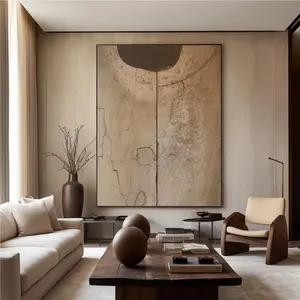 Super Large Brown Abstract Painting Textured Wall Art Brown Wabi Sabi Wall Art Poster 12x18 no frame