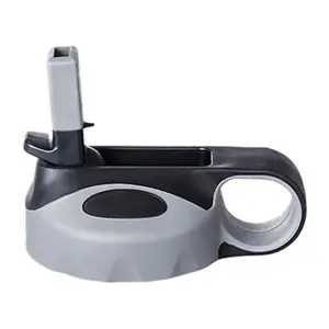 NuRich Hydro Wide Mouth Gray Flip & Sip Straw Replacement Lid Compatible with Hydroflask, Nalgene, & More Brands Sizes 12 16 18 20 32 40 64 Ounce