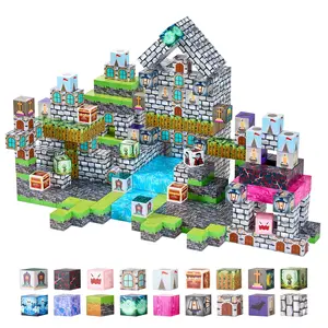 baby fashionMagnetic Blocks 100 PCS Cemetery Zombies Set STEM Montessori Sensory Toys