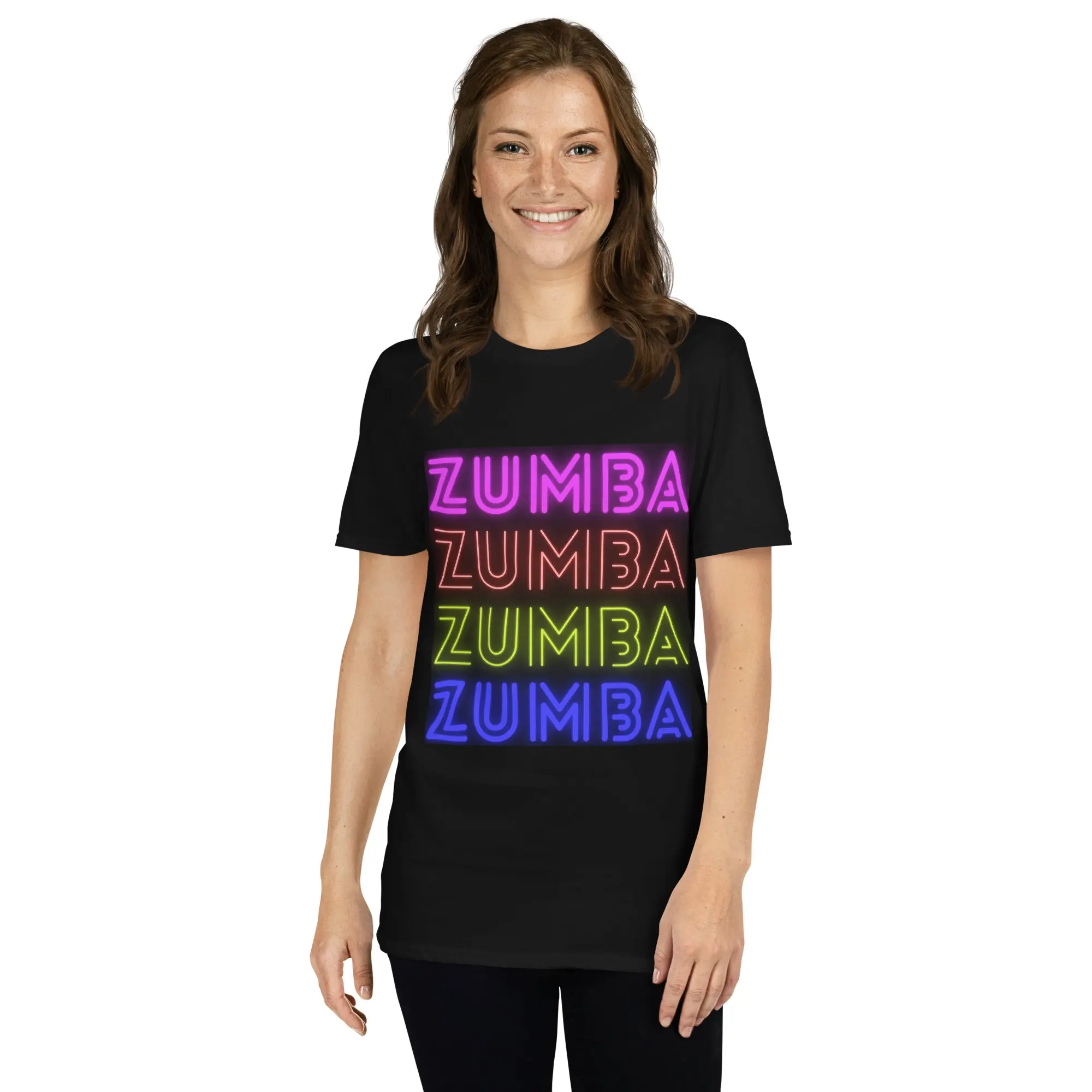 Zumba Color Tshirt, Gift for Him, Workout Tshirt, Geometric Shirt, Short-Sleeve Unisex T-Shirt