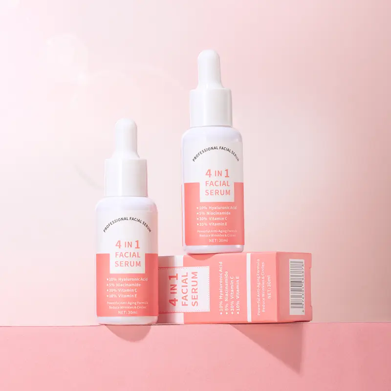 4-In-1 Facial Beauty Essence,Contains Hyaluronic Acid Niacinamide Vitamin C Vitamin E Lightens Spots And Dark Circles Refines Wrinkles