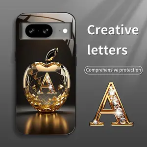 Suitable for [Google Pixel 8a] New high-end glass mobile phone case New business simple metal paint electroplated glass mobile phone case Affordable price Anti-drop and anti-fingerprint 995