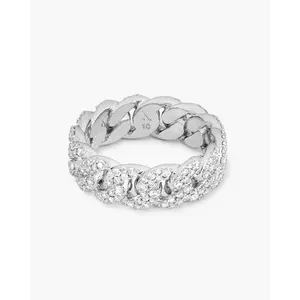 JAXXON - Iced Out Cuban Link Ring - Silver