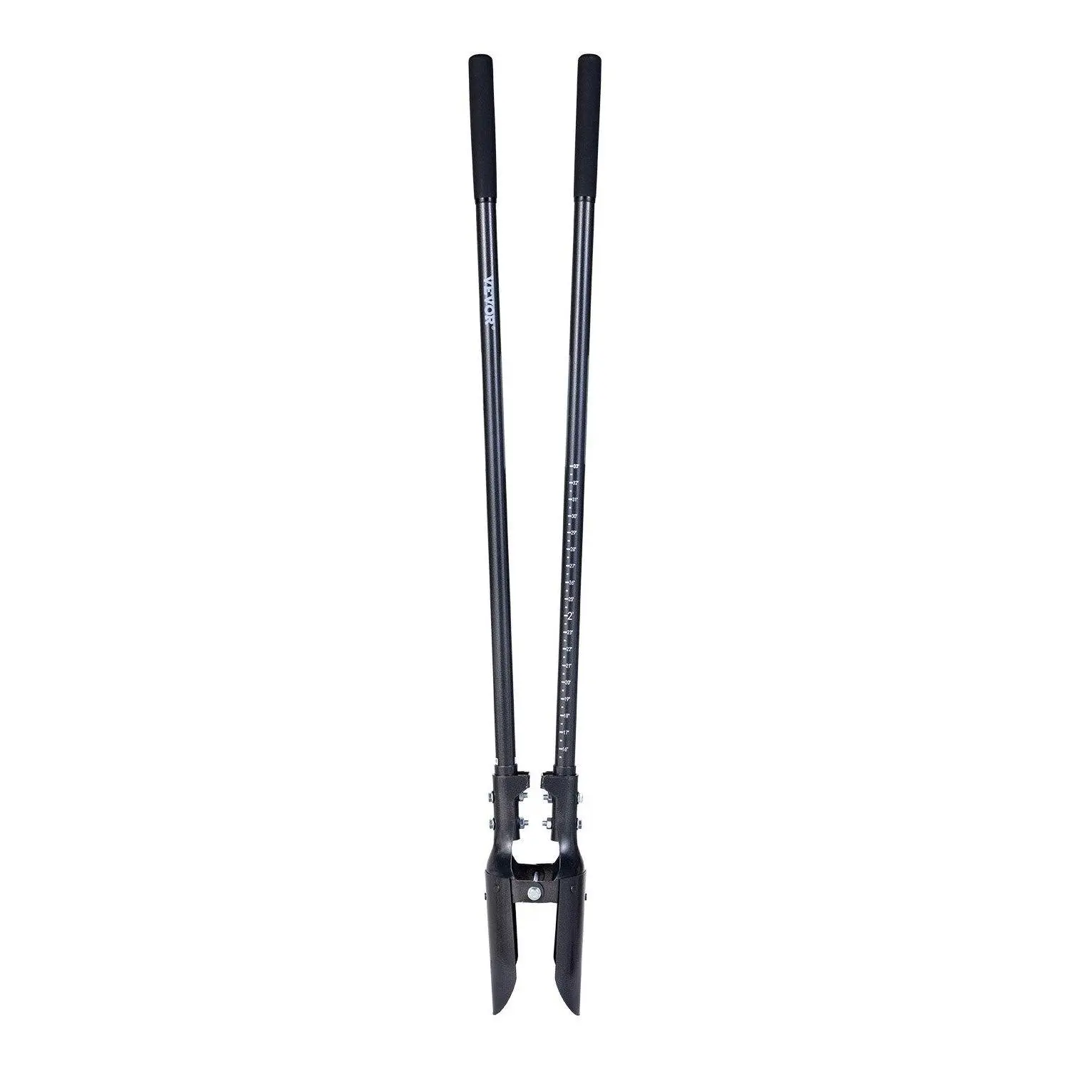 Manual Post Hole Digger, 57.5in Carbon Steel Handle with Scale Marks, Garden Tool, Father's Day Gift