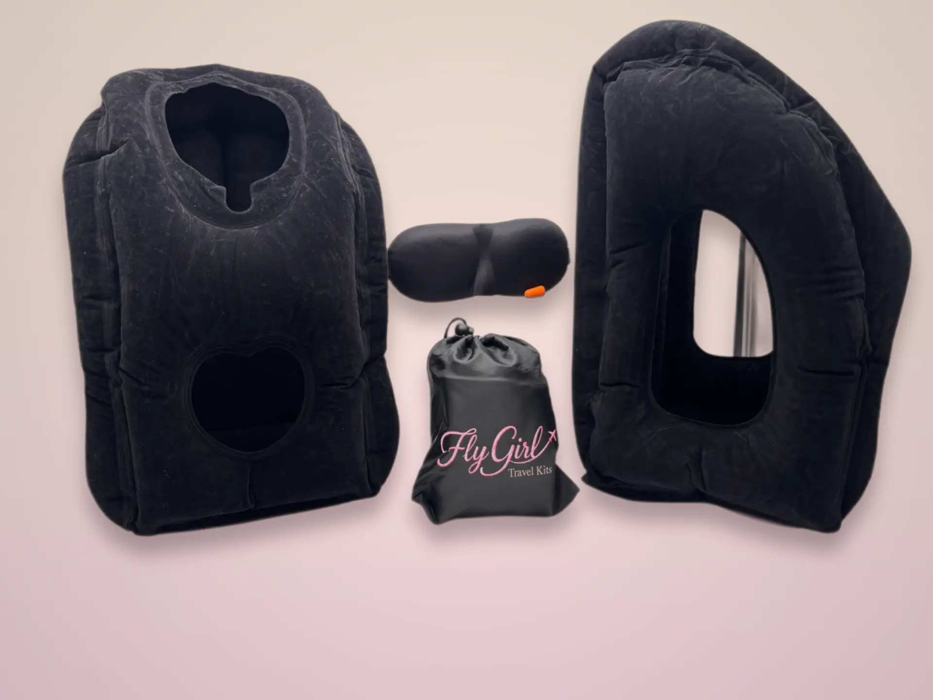FlyGirl Inflatable Neck & Head Support Pillow – Compact Travel Comfort