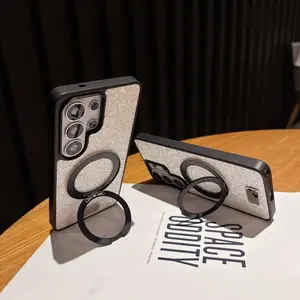 Samsung Phone Case, Glitter 360 Rotating Magnetic Stand, Shockproof Anti-Drop, Fits Galaxy S26/s25/s24 Series, Gift Idea