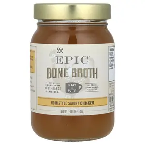 Epic Bar Bone Broth, Homestyle Savory Chicken, 14 fl oz (414 ml)