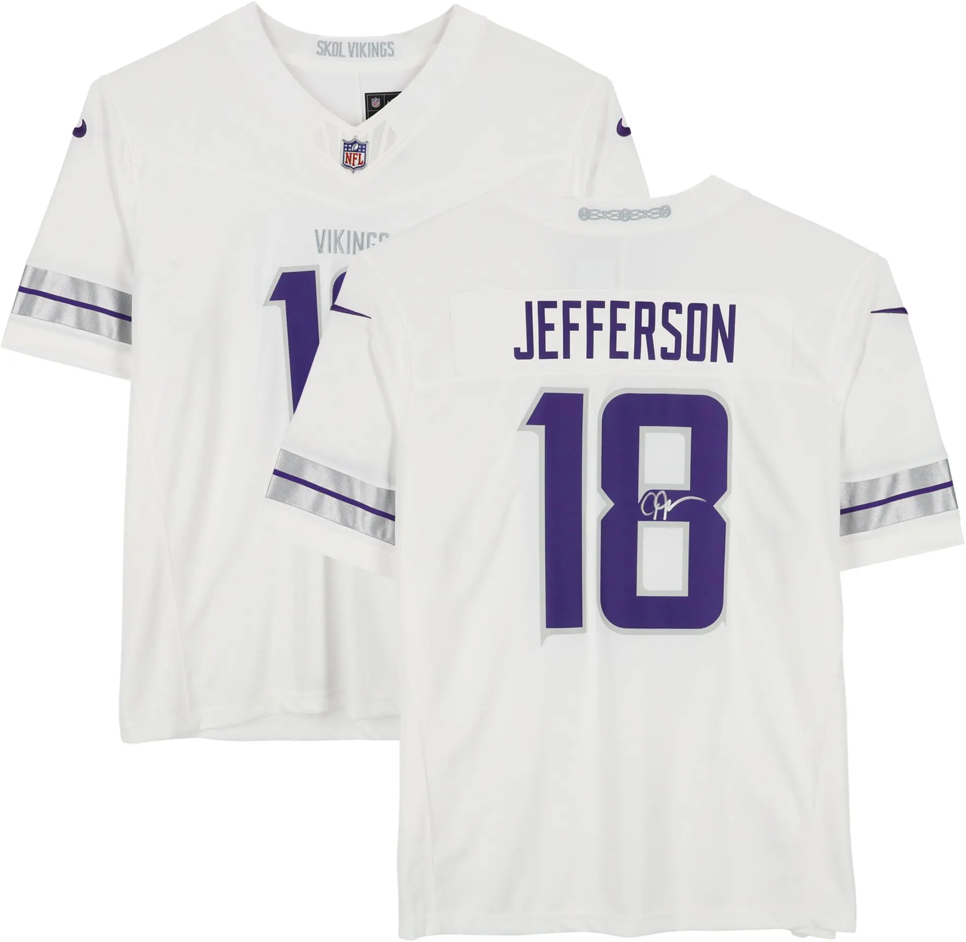 Justin Jefferson Minnesota Vikings Autographed Nike White Alternate Vapor Fuse Limited Jersey - Fanatics Authentic Certified