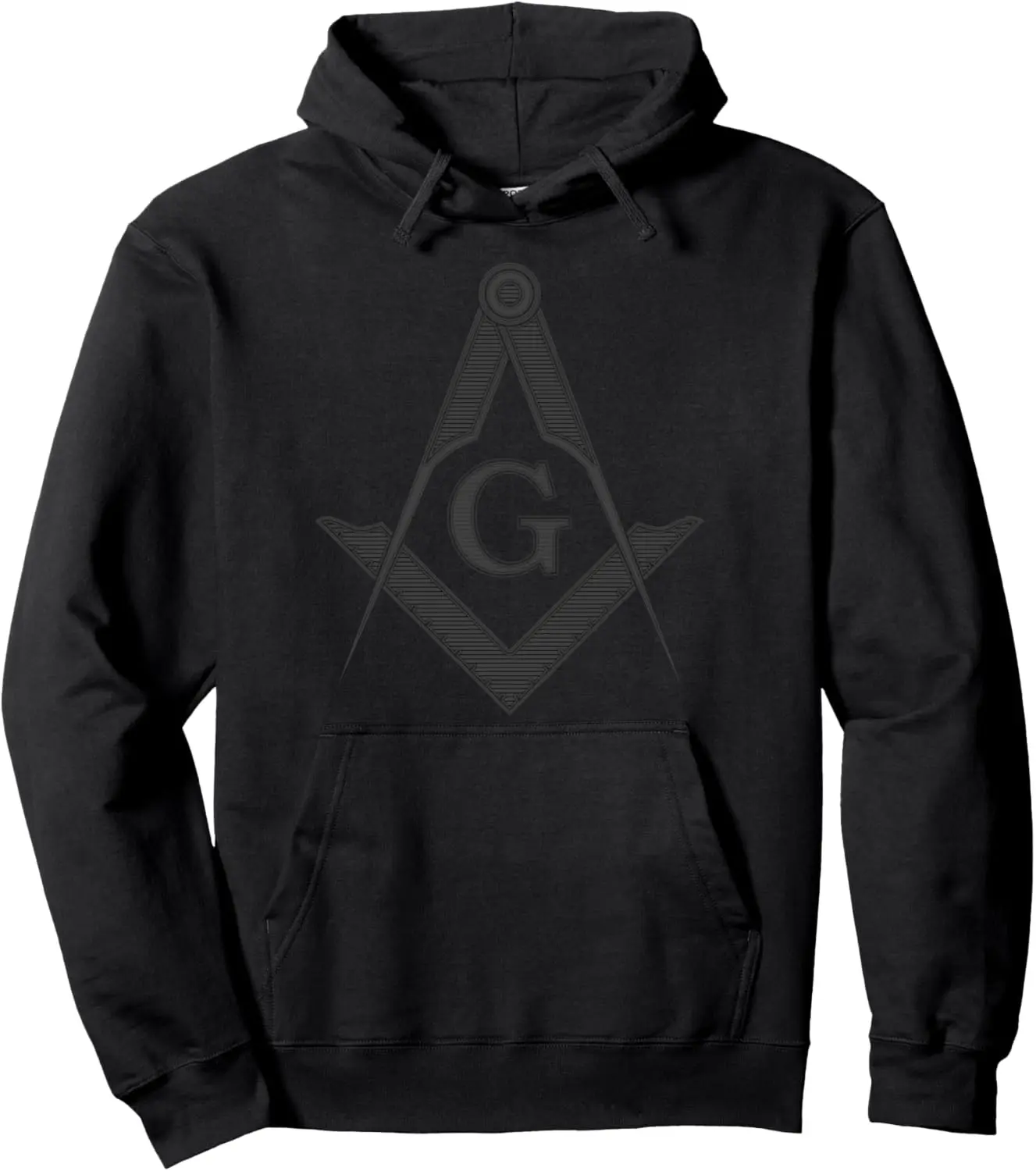 Black Freemason Square and Compass, Master Mason Pullover Hoodie