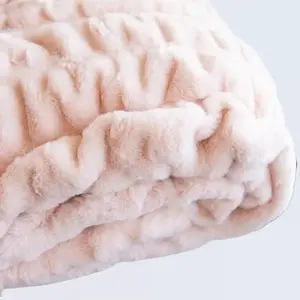 Hugs Peach Whip Blanket - Soft Plush Design for Home