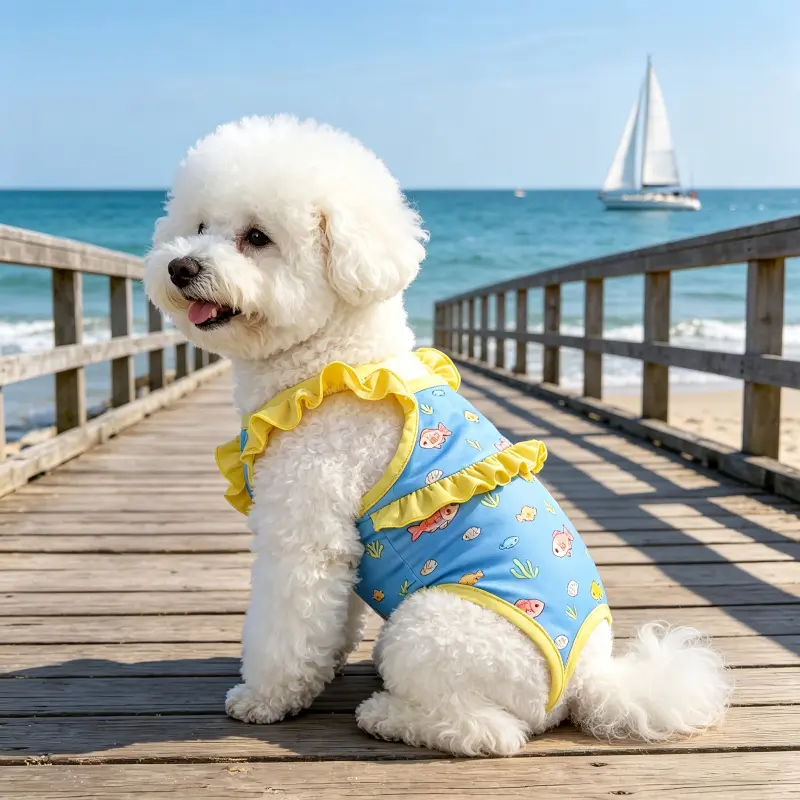 A Cute, Breathable, Elastic And Comfortable Dog And Cat Transformation Outfit With One-Piece Suspender Bikini Dog Vest Swimsuit Clothing Suitable For Spring And Summer Beach Vacations, Swimming Pools And Parties, Costumes