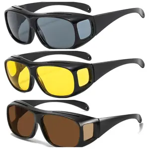 Multifunctional Safety Glasses for Outdoor Riding, Protective Work Eyewear with Day and Night Vision Design, Durable Frame for Cycling and All-Day Use