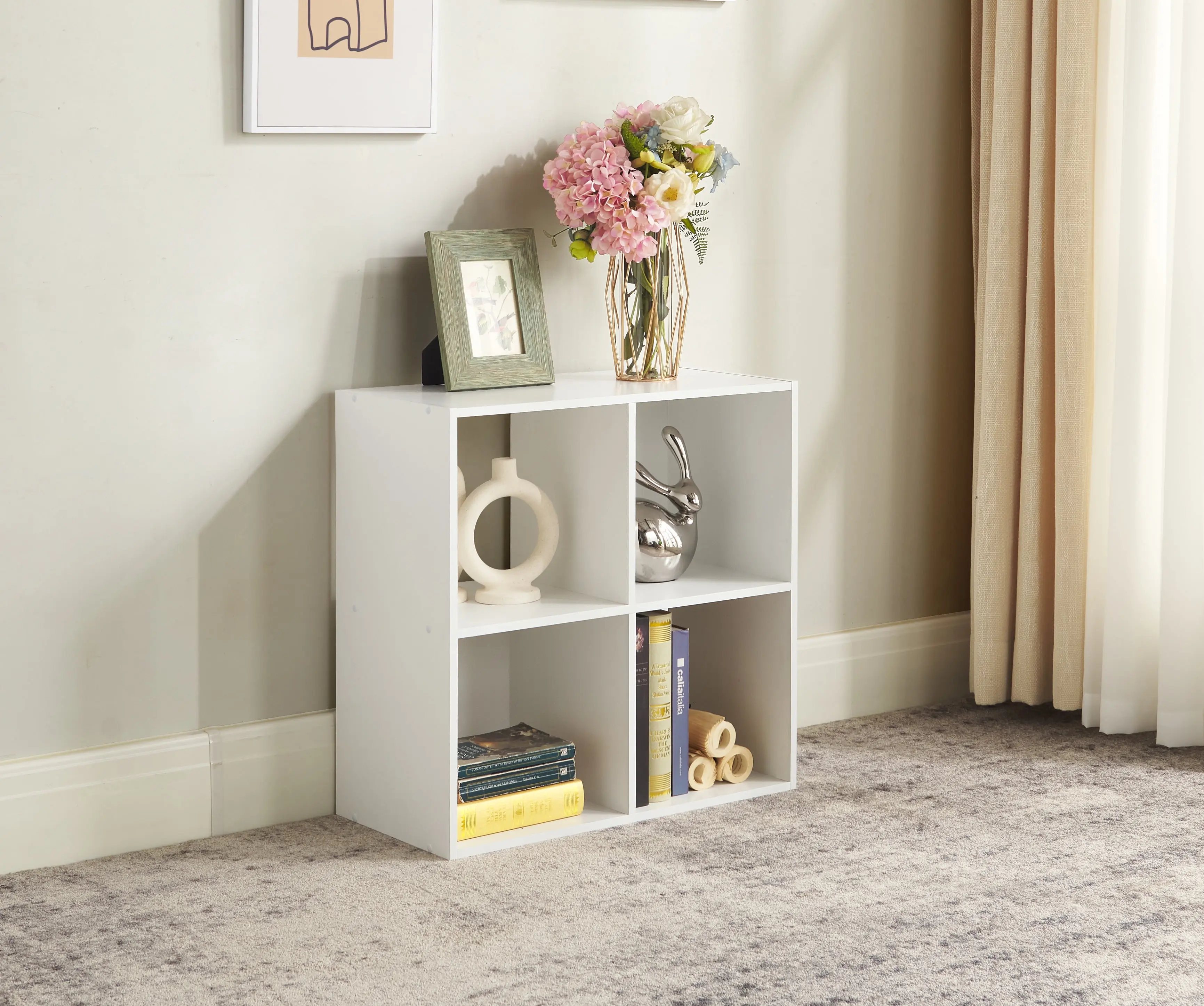 Mainstays 4 Cube Storage Organizer, White Mainstays 4 Cube Storage Organizer, White
