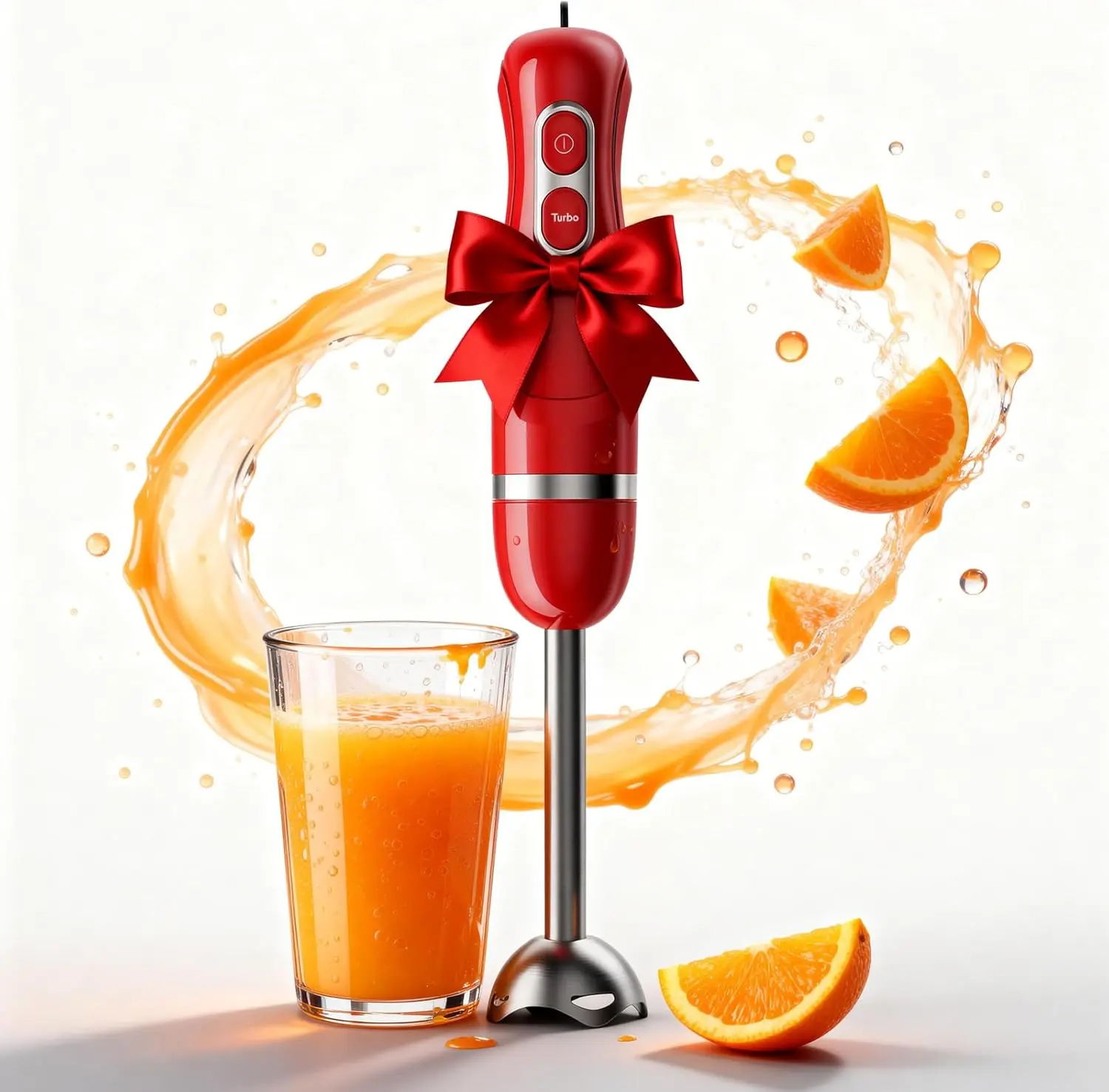 Immersion Blender Handheld Corded Electric Blenders Portable Stick Mixer with 2 Mixing Speed Stainless Steel Blades Emulsifier for Effortless Blending Soup Smoothies Puree or Baby Food