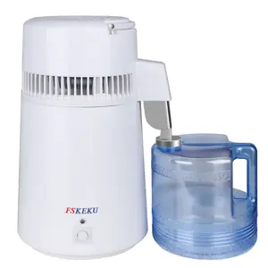 Distilled Water 1 Gallon Machine for Home, 4L Water Stiller Countertop 6 Gallons/Day Output for Home CPAP Lab Dental Office, Citric Acid Powder, 4 Carbon Bags