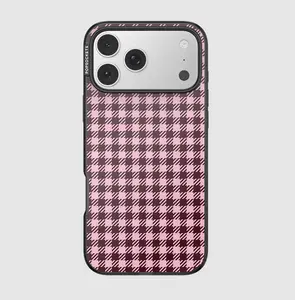 PopSockets Black Cherry Gingham MagSafe Protective Cover for iPhone 17 Pro Max - Smartphone Case with Protection, MagSafe Compatible Accessories