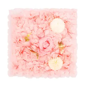 12-Piece 3D Artificial Flower Wall Panels with Realistic Silk Dahlia Rose Chrysanthemum Hydrangea, Interlocking PVC Backing for Indoor/Outdoor Privacy Fence, Garden, Balcony, Wedding, Party Backdrop Decor