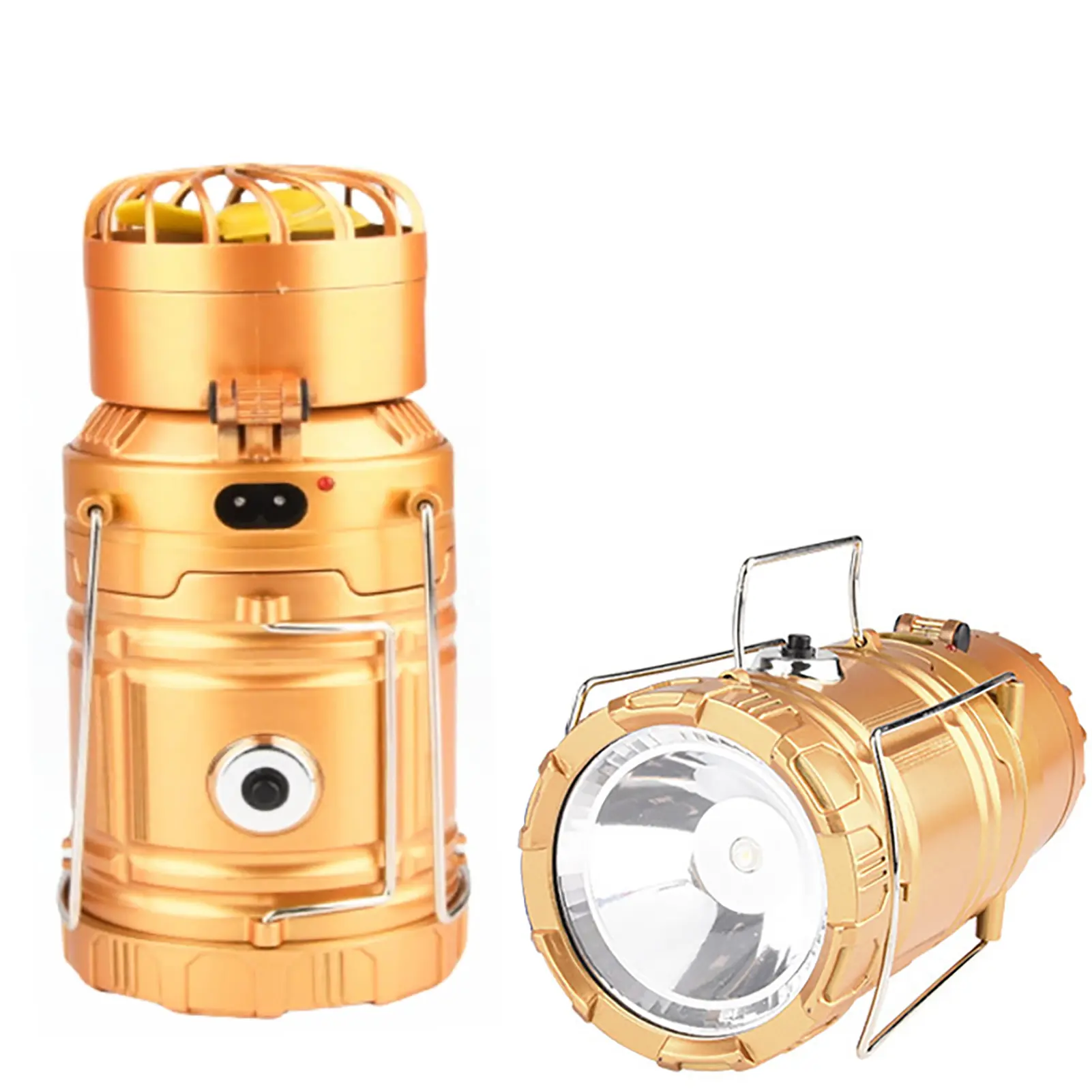 1 Pack Camping USB Fan with Light Solar LED Camping Lamp Battery Rechargeable Battery Operated Lantern Light Outdoor Camping Accessories Gadgets