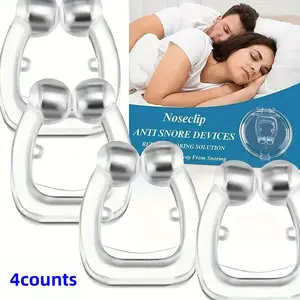 Silicone Magnetic Anti-Snoring Nose Clip, Sleep Aid Nasal Dilator, Comfortable Snore Relief, Suitable for Men and Women, 4/8 Pieces