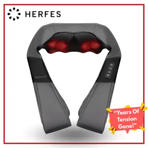[Limited Release!] Neck Shoulder Back Massager with Heat - Shiatsu Massager Adjustable Relaxing Gift, 8 Kneading Nodes, 3 Speeds, 15-Minute Auto-Shutoff, Corded Electric summervibes